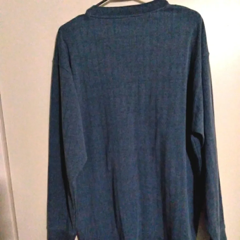 Forum Gray/Blue Ribbed Sweater Shirt Size Large